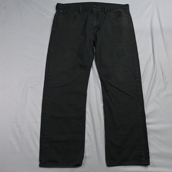 Levi's 40 x 32 505 Regular Fit Straight Dark Gray Denim Jeans - Picture 1 of 7